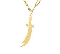 Collar de espada con colgante de caligrafía árabe, joyería religiosa