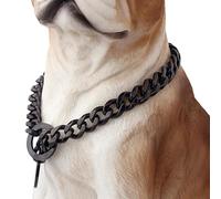 Collar de estrangulamiento para perros, cadena estrangulador para perros 86 cm, acero inoxidable apto para circunferencia del cuello 76 cm para todas las razas, actividades al aire libre