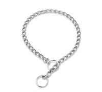 Collar de estrangulamiento para perros, collares de cadena de perro, collar de metal para perros medianos, collar de martingala para perros XXS, XS, S, M, L, grande, XL, plateado, XXS