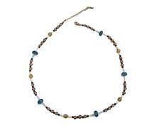 Collar de estrella de aleación y resina, unisex, con cuentas de colores para hombre y mujer, de piedra natural bohemia, ideal para uso diario, fiestas y festividades. nuevo