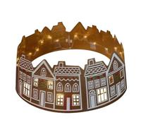 Collar de falda de árbol de Navidad, collar de árbol de Navidad LED - Collar para 26/28 pulgadas Cuello de falda en forma de casa de mazapán - Suministros de vacaciones inver