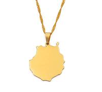Collar de Forma de Mapa para Mujeres para Mujeres: Collares de Mapa de Gran Canaria Joya de niña Colgante granaria Canaria Cadena patriótica joyería Accesorio de Accesorios favores ui