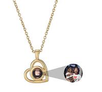 Collar de fotos personalizado mujer, colgante de proyección de corazón con imagen personalizada, joyería de retrato, regalo conmemorativo de aniversario de cumpleaños, para esposa, novia, madre, hija