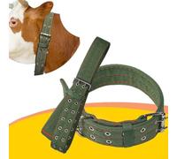 Collar de ganado con hebilla de metal fiable y cómoda lona suave para la seguridad de los animales (collar de vaca mediano)