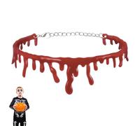 Collar De Gargantilla De Sangre Que Gotea - Joyas De Vampiros, Colgante De Terror | Accesorio De Fiestas De Collar Rojo Gótico, Acento De Disfraces De Goteo Sangriento, Tema De Vampiros, Eventos