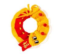 Collar de gatito, collar de gato de Navidad, calentador de cuello de gato, babero de ganchillo hecho a mano para gato, bufanda tejida a mano, collar de gato ajustable de invierno para Año Nuevo, Wal