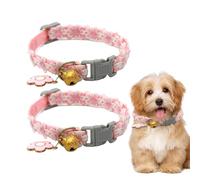 Collar de gatito - Cuenca para gatos, correa para gatos | Collar de suministros para mascotas con encaje de campana, gargantilla cachorro escapando 2x con campana y hebilla, cosas para mascotas dom