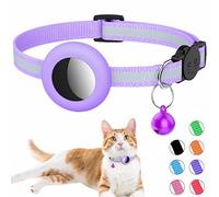 Collar de gato Airtag reflectante con campana y soporte para airtag compatible con Apple Airtag, bonito collar de gato con hebilla de seguridad rompible para cachorros de gatitos