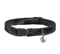 Collar de gato Breakaway Galaxy Arch negro, gris y blanco, de 8 a 12 pulgadas, 0.5 pulgadas de ancho