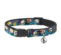 Collar de Gato Breakaway Rugrats Escena de Galletas de 8 a 12 Pulgadas de Ancho