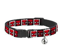 Collar de Gato con Cara de Hombre araña, Bloques Blancos y Negros de 8 a 12 Pulgadas, 0.5 Pulgadas de Ancho