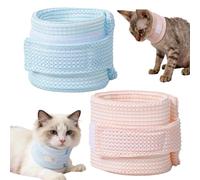 Collar de gato - Herida de cuello de gato - vendaje transpirable suave para heridas | Collar cónico para gatitos cachorros, recuperación de mascotas, paseos al aire , ajustable suave W