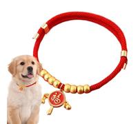 Collar de gato | Peace And Happiness Pet Collar para gato - Felicidad oro bendición candado o sonajero collar ajustable para perros pequeños