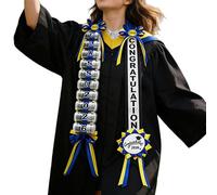 Collar de Graduación - Guirnalda de Satén Hecha a Mano | Lei de Graduación para Felicitar,para Mujeres y Hombres Graduados en Colegio Universidad Ceremonia Photocall