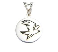 Collar de halcón en plata de ley 925. Dije de animal espiritual. Colgante de animal de poder. Tótem de pájaro. Joyería talismán. Naturaleza. Regalo para la meditación del alma | Con cadena de 45 cm