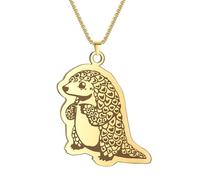 Collar de hombre para mujer, collar con colgante de pangolín en peligro de extinción para mujer, joyería de plata, collar de dibujos animados de animales de regalo