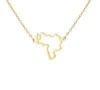 Collar de hombre para mujer, collar hueco con mapa de Venezuela para mujeres y hombres, gargantilla con colgante venezolano, joyería Patri ic, regalo