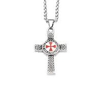 Collar de hombre para mujer, collar vintage con colgante de cruz para hombres y mujeres, collar celta nórdico