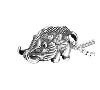 Collar de jabalí para hombre, collar de jabalí de cerdo, joyería para hombre, estilo punk, vintage, con animales
