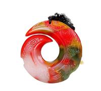 Collar de jade for mujer, colgante de fortuna de jade colorido Natural de Xinjiang, colgante de cadena de suéter con hebilla de reencarnación for hombres y mujeres