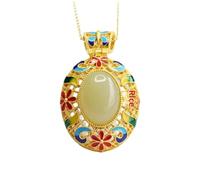 Collar de jade para hombre, colgante de piedra Yuan de la tribu hexagonal natural, producto terminado personalizado, jadeíta fina, estilo étnico único, dale un regalo