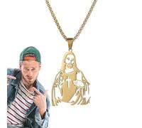 Collar de Jesucristo para hombre,Collar de Jesús de acero inoxidable,Collares cristianos de acero inoxidable para hombres | Joyería de Jesucristo de buen significado para citas, uso diario, compromiso