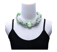 Collar de Joyería 7 Rebrillos Pérola Natural Verde Baroqueta Pelo Real Estrellas Azul Marino Huesos de Luna Charm para Mujer Regalo