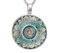 Collar de joyería genérico para mujer, colgante de flor de artístico, cadena elegante | Accesorio de yoga calmante, hecha a mano, regalo para mujer, elegancia y estilo diario, Se