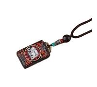 Collar de la marca Thangkafo, colgantes de buena fortuna, moda vintage antiguo Nepal Thangka estatua de Buda dios ébano elefante colgante collar exótico for hombres y mujeres cadena de suéter(Style14)