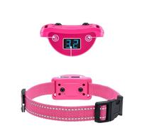 Collar de ladridos de perro, 2 modos de entrenamiento, 3 niveles de sensibilidad ajustables, collar de entrenamiento humano anti ladridos con pantalla LED, correa reflectante para perros y gatos