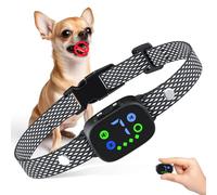 Collar de ladridos para perros grandes, medianos y pequeños, dispositivo antiladridos para perros, collar inteligente recargable con 7 sensibilidades ajustables, collar compacto para interiores y