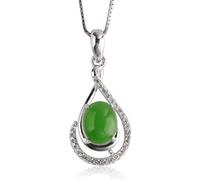 Collar de lágrimas de Jade de Oro Real, Colgante, Elegante Regalo de Jade para la Belleza de la Novia
