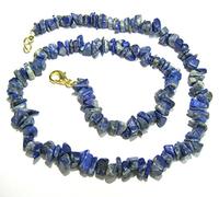 Collar de lapislázuli de 18 pulgadas con piedras preciosas de cristal para curación, accesorio hecho a mano para el bienestar psíquico, energía positiva, paz y meditación, potente amor garganta chakra