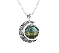 Collar de luna solsticio de verano, collar de luna llena