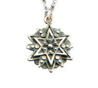 Collar de mandala inspirador en plata de ley 925 con un pequeño colgante de flor de loto con pétalos, estilo zen, joyería bohemia, yoga espiritual | Cadena de 45 cm | Chapado en plata | L_PN_0554