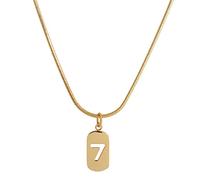 Collar de marca con número de la suerte 7 a la moda, cadena de clavícula, colgante Simple con personalidad, joyería exquisita para mujer, regalo
