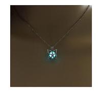 Collar De Mariposa Brillante Para Mujer - Collares Que Brillan En La Oscuridad Colgante De Animal Luminiscente Joyas Luminosas Regalos De Cumpleaños Para El Día De La Madre,Azul,Longitud De La Cade