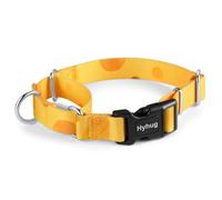 Collar de martingala Hyhug con hebilla, collar antideslizante a prueba de escape sin tirón, collar de nylon ajustable de martingala para perros pequeños (Queso, Pequeño)