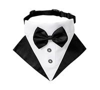 Collar de mascota TUXEDO FORMAL TUXEDO BODA BODANA COLLAR CON LA PIE DE ARCOJE AJUSTABLE PET COLOR COLECCIONE Cuello de cuello pañuelo for pequeños perros grandes grandes Masbrill collar luminoso perr