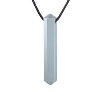 Collar de masticación sensorial: colgante de dentición de silicona, juguete duradero resistente a la mordida, ayuda de estímulo oral seguro | Collar masticable no tóxico con textura, joyería de