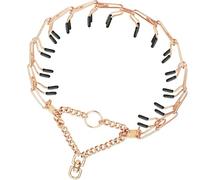 Collar de Metal con púas for Perros, con púas extraíbles y Goma cómoda, Cadena de Acero Inoxidable Ajustable. Collar de Perro Grande(Rose Gold-1,S-16inch(40cm))
