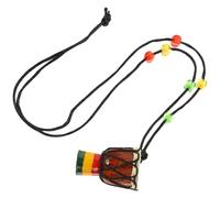 Collar de Mini Djembé Africano de Madera, Colgante | Hecho a Mano, Pieza Única Tradicional, para Niño Niña y Estudiantes, Decoración del Hogar y Aula Color Aleatorio