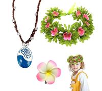 Collar de Moana Princesa, Collana da Moana Principessa, Accessori per Bambini Vestire la Principessa, Set di Gioielli da Principessa, per Il Costume Della Giornata Mondiale Del Libro