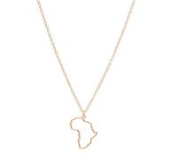 Collar de moda con mapa del país de África para mujeres y hombres, cadena de clavícula hueca, joyería hip-hop, decoración de mapa de África para hombres y mujeres