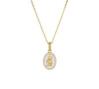 Collar de Mujer AMEN CLANSMGB 925% Plata Angel Protector Dorado