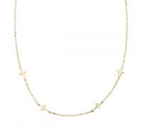 Collar de Mujer AMEN CLCRPIG1 925% Plata Dorado Cruz