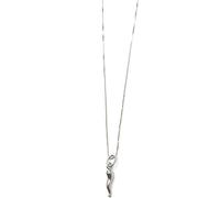 Collar de mujer de plata 925 con cuerno de la suerte colgante escaramantico - frases, pensamientos, palabras con charms - colgante - medida ajustable.