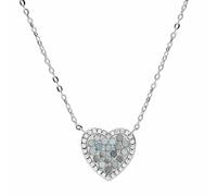 Collar de Mujer FOSSIL MOP JFS00570040 Plata 925% Corazon