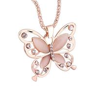 Collar de Mujer Mariposa Ojo de Gato Suéter Collar Hermosa Joyería Colgante Moda Estilo Clásico Día de San Valentín Nuevo Collar Regalo para La Diosa Fortuna Dorada
