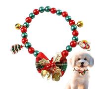 Collar de Navidad para Perro | Collar para Cachorro Femenino - con de Campana y Colgantes de árbol de Papá Noel muñeco de Nieve, Copos de Reno, Accesorio de para Perro y Gato niña